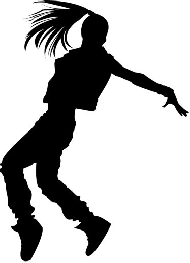 αυτοκόλλητο τοίχου χορεύτρια κορίτσι σιλουέτα Tenstickers