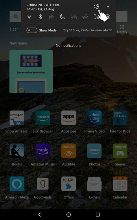 The power button is at the bottom right part of the device beside the usb port. Kindle Fire Tip: How to Change Your Screen Timeout