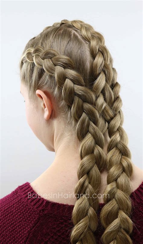 Braiding has been used to style and ornament human and animal hair for thousands of years. Triple Double Dutch Braids Hairstyle | Beautiful School ...