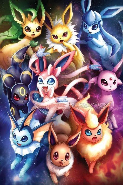 Pokemon Eeveelutions Poster Print Eeveelutions Pokemon Poster