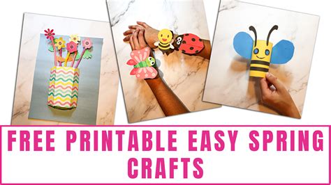 Easy Spring Crafts For Preschoolers And Toddlers Freebie Finding Mom