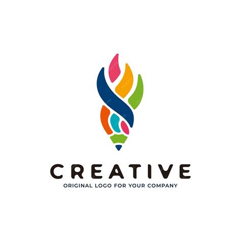 Premium Vector Creative Unique Pencil Art Logo Design Template
