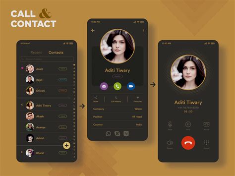 Contact And Call Ui Design By Jitender Rawat On Dribbble