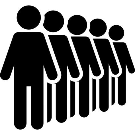 Stick Man Crowd Group People Line Icon