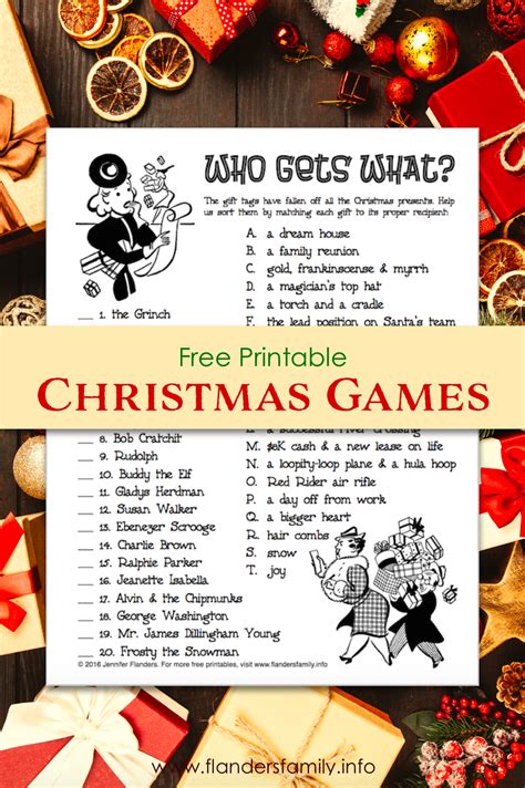 Christmas Games Who Got What Christmas Games Printable Christmas Games Free Christmas