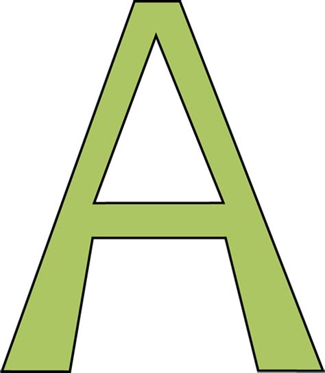 Green Letter A Clip Art Green Letter A Image