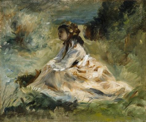 Woman In A Meadow Pierre Auguste Renoir