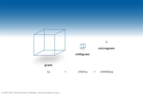 The Relationship Between A Gram Milligram And Microgram — Science