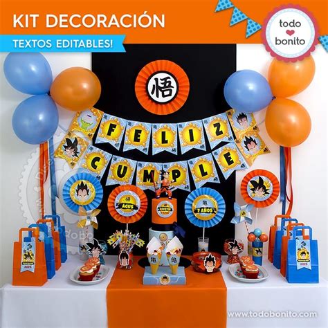 Dragon Ball Kit Decoración Todo Bonito Boys 1st Birthday Party Ideas