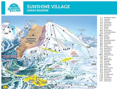 Sunshine Village Piste Map