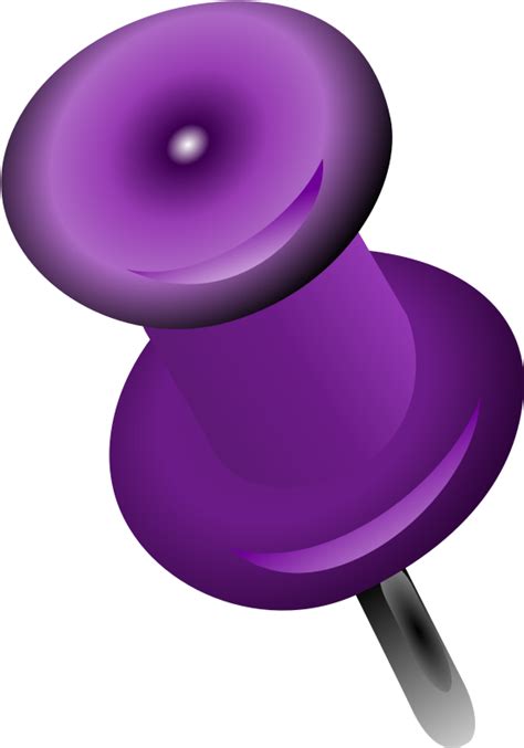 Punaise Mauve Clip Art Purple Push Pin Transparent Background Png