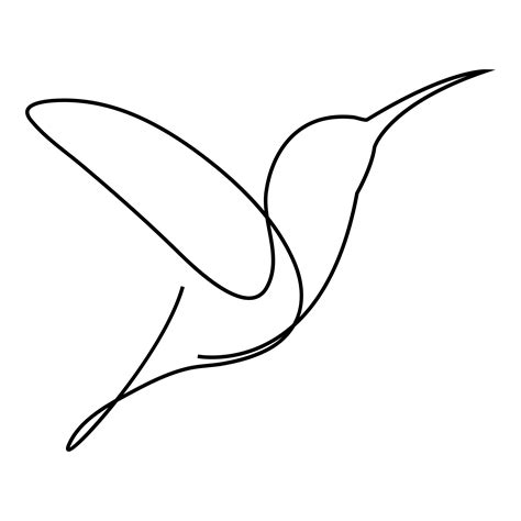Pal Single Line Colibri By Addillum One Line Drawing Of Bird Great