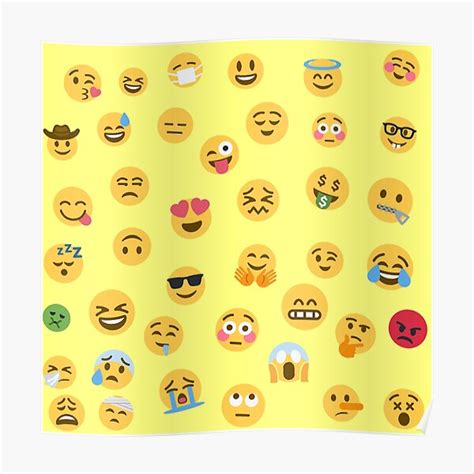 Cute Emoji Posters Redbubble