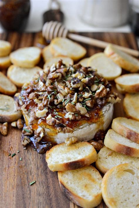 Honey Baked Brie With Fig Jam And Walnuts Simply Scratch