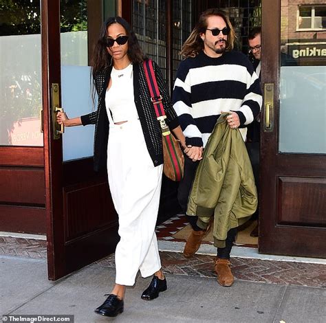 zoe saldana and husband marco perego prove they are a great match as they step out in nyc