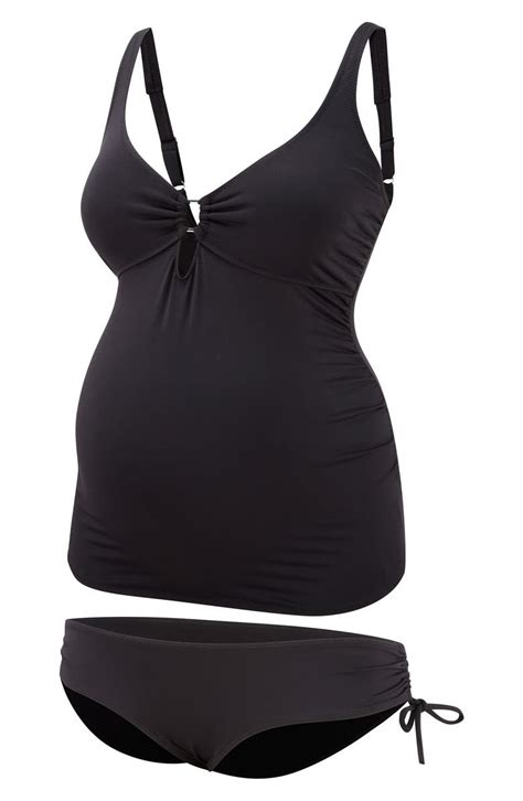 Amoralia Ruched Tankini Two Piece Maternity Swimsuit Nordstrom