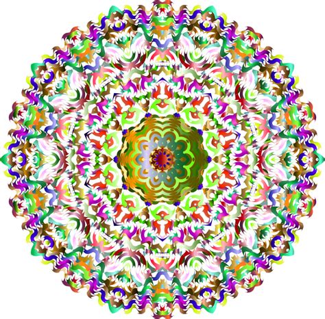 Kaleidoscopic Mandala 7 No Background Openclipart