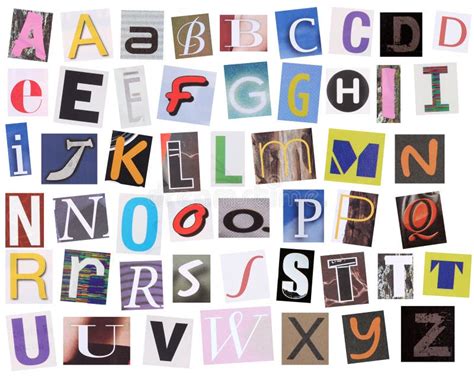 English Alphabet Cut From Magazine Stock Photo Image 31632026