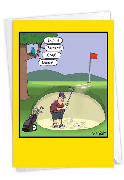 Golf Bunker Humorous Birthday Card Sports