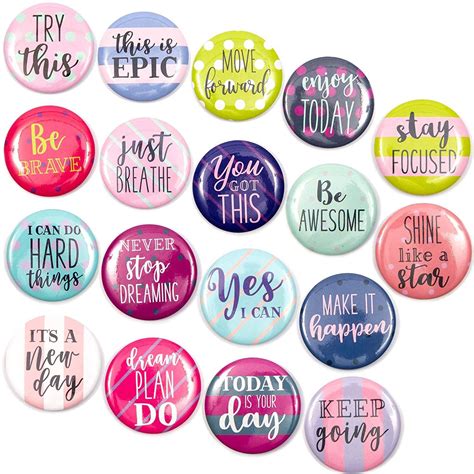18 Pack Inspirational Quote Decorative Magnets For Fridge Refrigerator