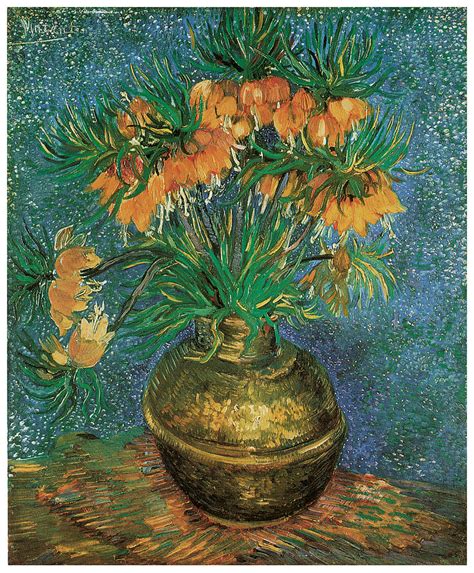 Still Life With Fritillarias Painting By Vincent Van Gogh Pixels