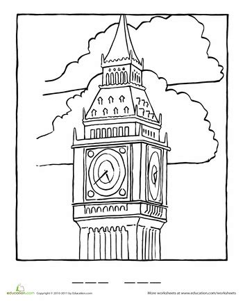 Ben and holly coloring pages. Big Ben Coloring Page | Big ben, Worksheets and Learning
