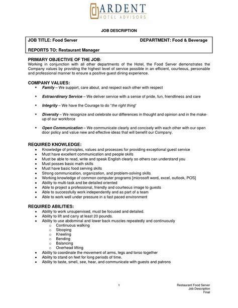 In this cover letter example, you can see how a few basic design strategies elevate an otherwise simple email. Banquet Server Resume ExampleCareer Resume Template ...