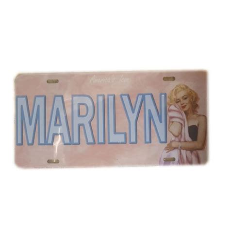 Marilyn Monroe License Plate Marilyn