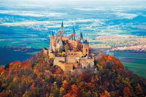 Hohenzollern Castle In The Fall 4k Ultra Hd Wallpaper Background