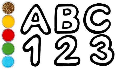 Abc 123 Picture Drawing Painting Coloring For Kids And Toddlers