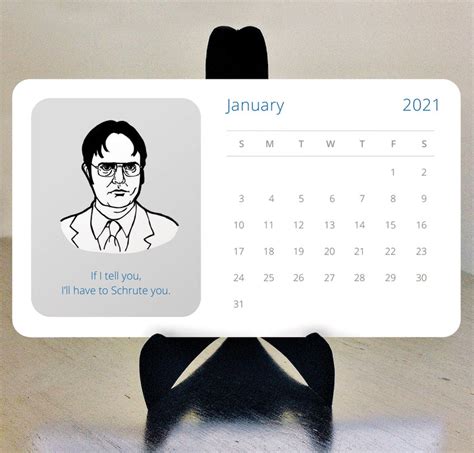 The Office 2021 Funny Illustrated Desk Calendar Etsy