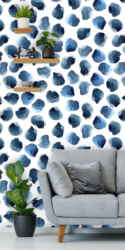 Watercolor Leaves Self Adhesive Removable Wallpaper This Pattern