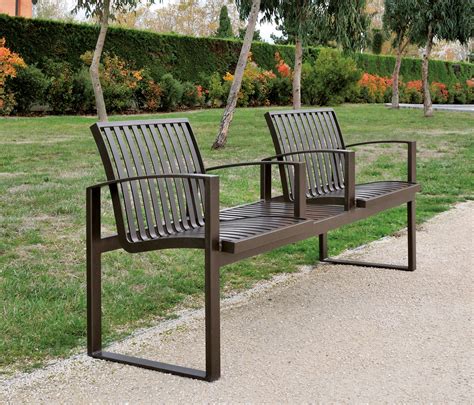 Made of durable metal, this. Newport metal Outdoor Bench | Architonic