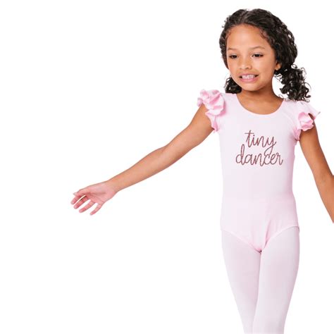 Tiny Dancer Leotards Buy A Ruffle Sleeve Light Pink Leotard For Girls