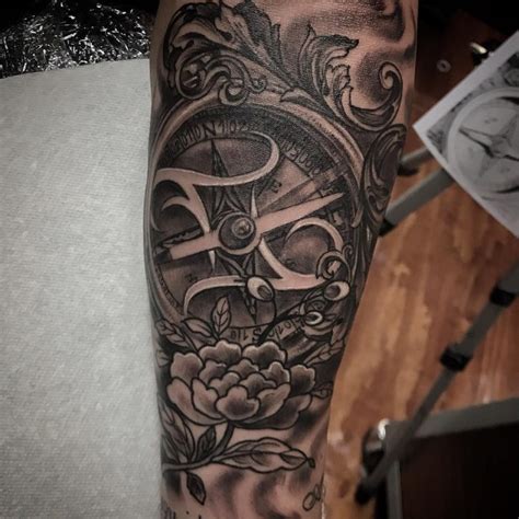 Cool black and grey anchor tattoo design for sleeve. 75+ Spectacular Black and Grey Tattoo - Designs & Ideas (2019)