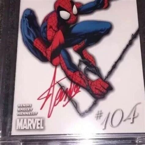 Ultimate Spider Man 104 Signed Stan Lee Mark Bagley 150 White Variant