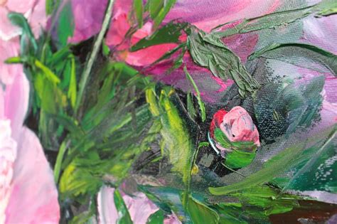 Pink Peonies Painting By Elena Murtazin Saatchi Art