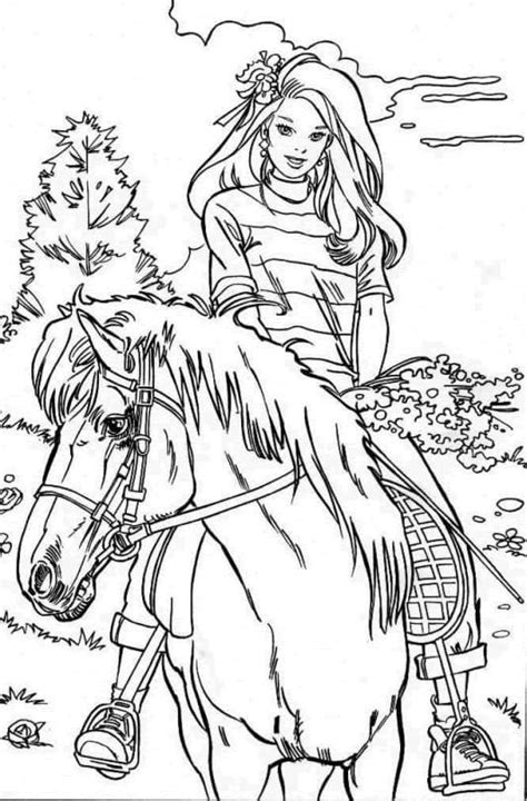 Horse and Rider Printable Coloring Pages - HubPages