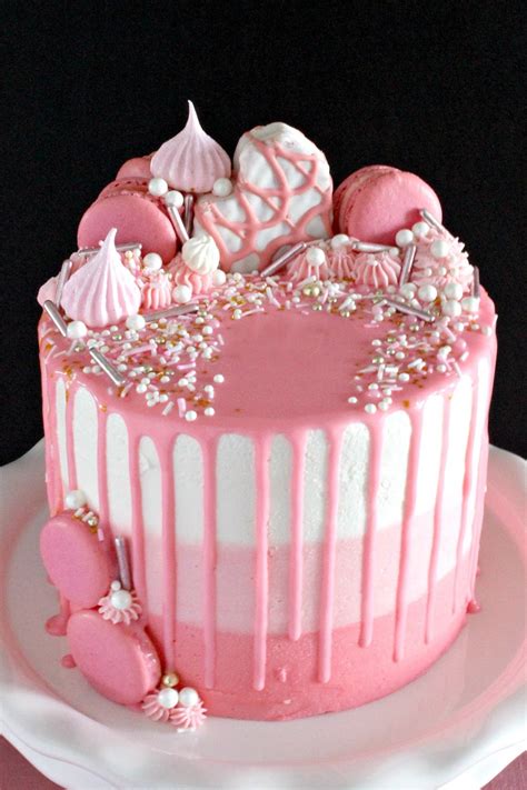Pink Ombré Drip Layer Cake Love And Confections