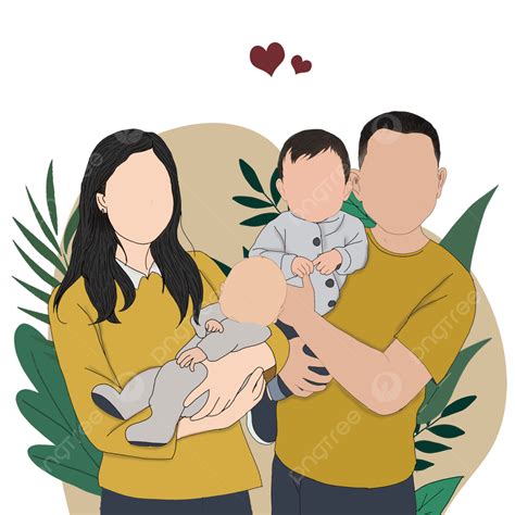 Illustration De Clipart Plat Famille Heureuse Png Famille Heureuse