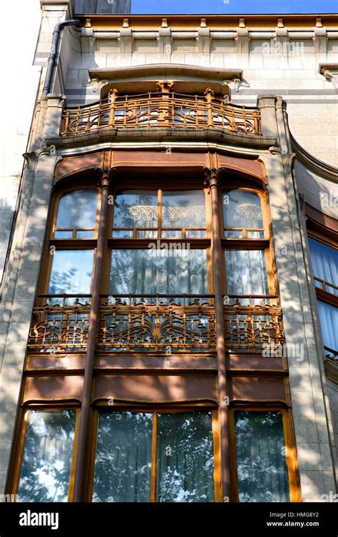 Detalle Arquitectónico Art Nouveau Hotel Solvay Por Victor Horta