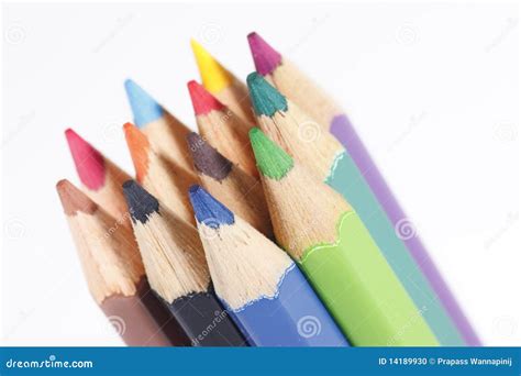 Pastel Pencils In 12 Colors Stock Photo Image 14189930