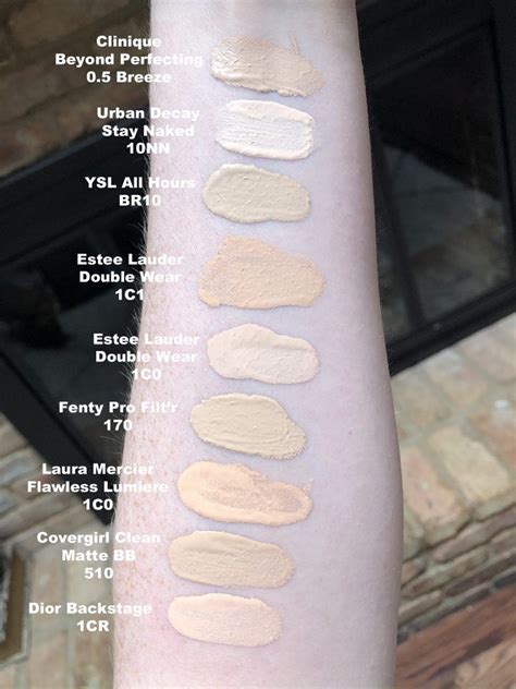 Dior Backstage Face Body Foundation Swatches With Pale Skin