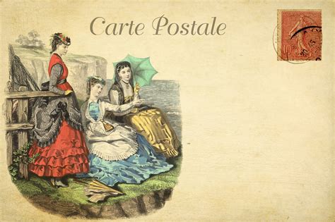 Vintage Woman French Postcard Free Stock Photo Public Domain Pictures