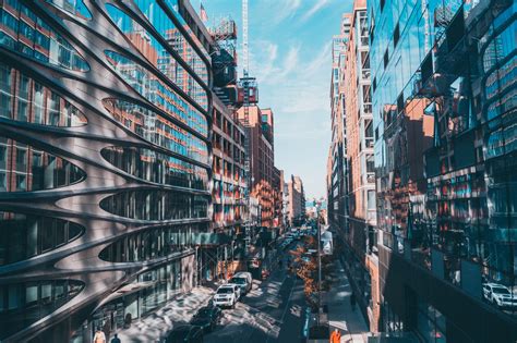 New York City Street Modern Architecture Reflection Wallpapers Hd Desktop And Mobile