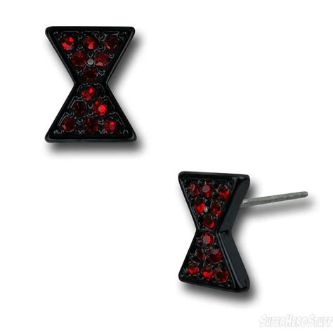 Black Widow Symbol Stud Earrings In 2020 Black Widow Symbol Marvel