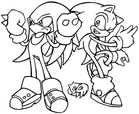 Coloriage Sonic Et Knuckles à Imprimer