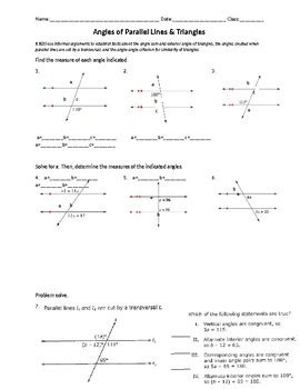 Triangles gina wilson 2014 unit 4 congruent triangles answer key gina 3. Parallel Lines Cut By A Transversal Coloring Activity ...