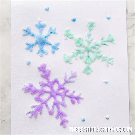 Salt Painted Snowflakes ️☃️ These Are So Fun To Do Such A Fun Winter