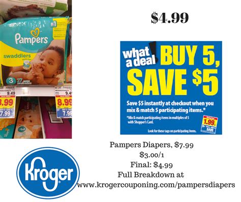 Pampers Diapers Just 499 Kroger Couponing